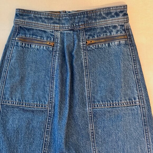 MADEWELL Denim straight skirt kick pleat and zipper in back, Size: 23W, NWOT - Picture 3 of 7